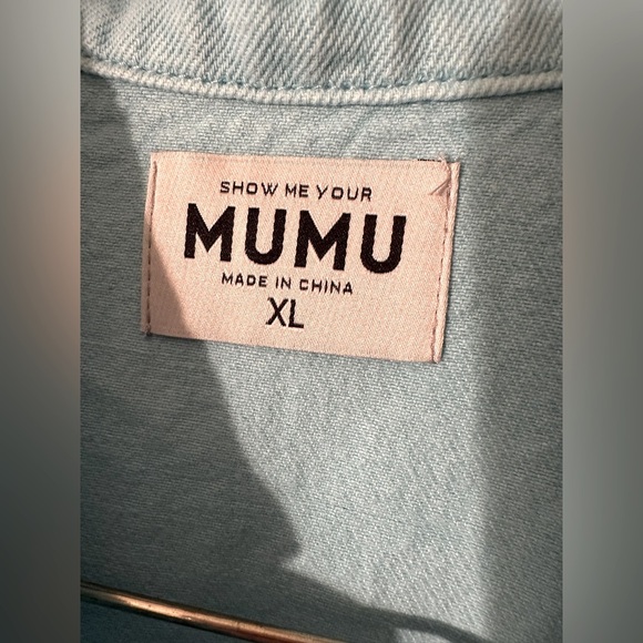 NWT SHOW ME YOUR MUMU | Revolve | XL Cannon Romper Spring Blue Denim Cotton NICE - Picture 7 of 16